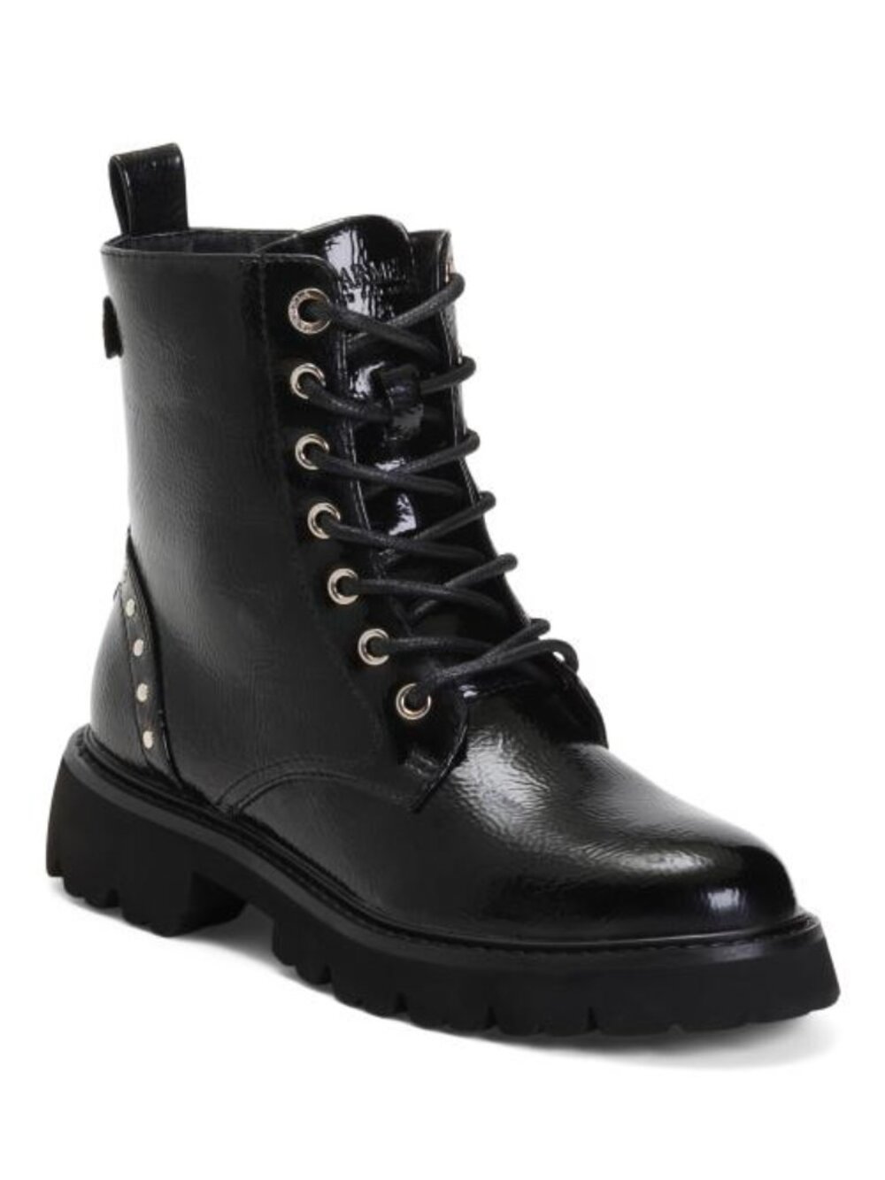 CARMELA Made In Spain Patent Leather Laced Up Boots